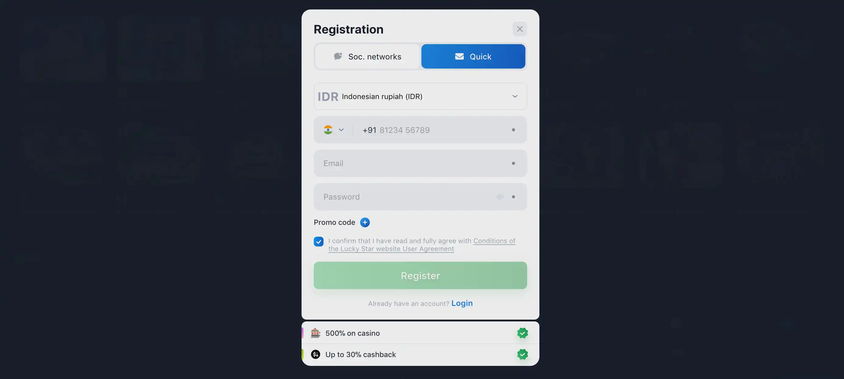 Lucky Star App Registration Process in India